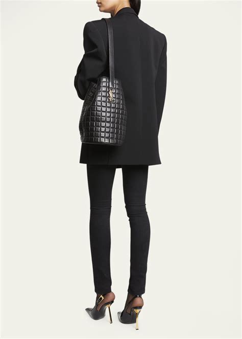 ysl medium quilted leather bucket bag|yves saint laurent bucket bag.